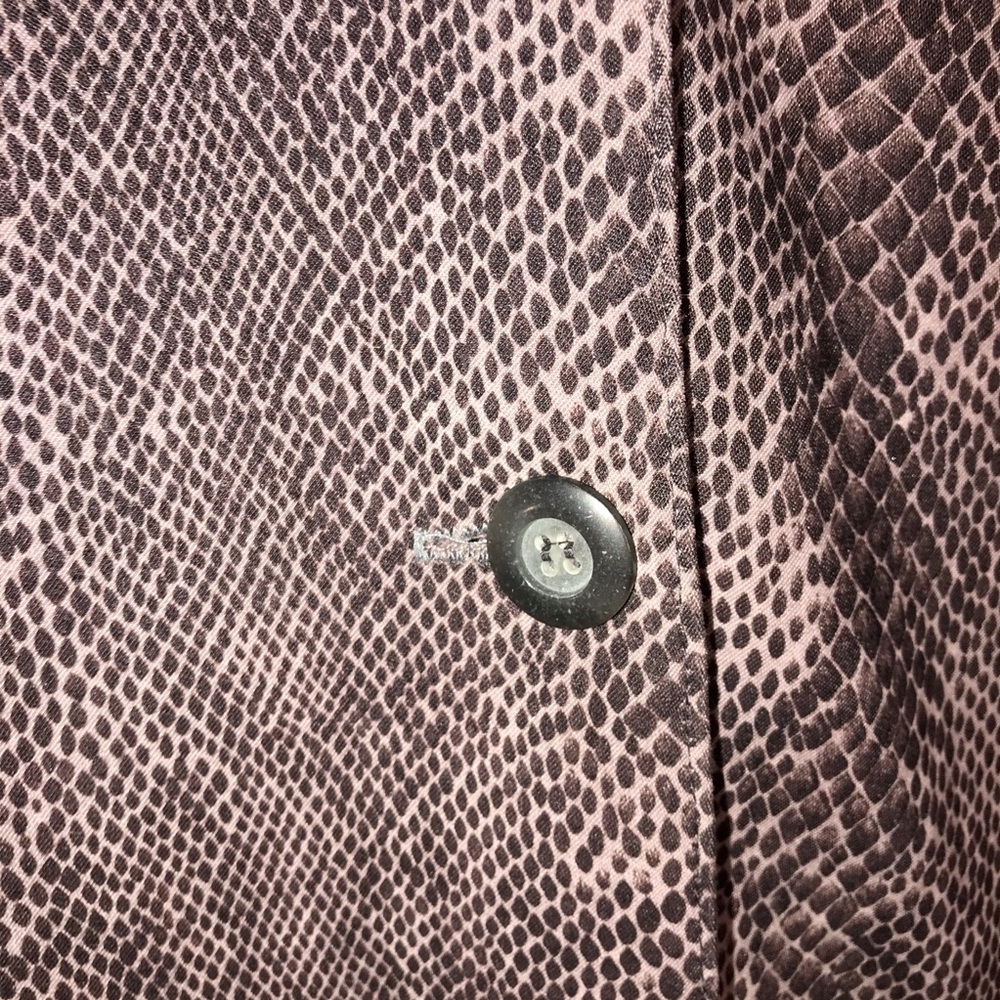 Vintage Snake Print Blazer, Made in USA, Size 1X - Picture 7 of 10